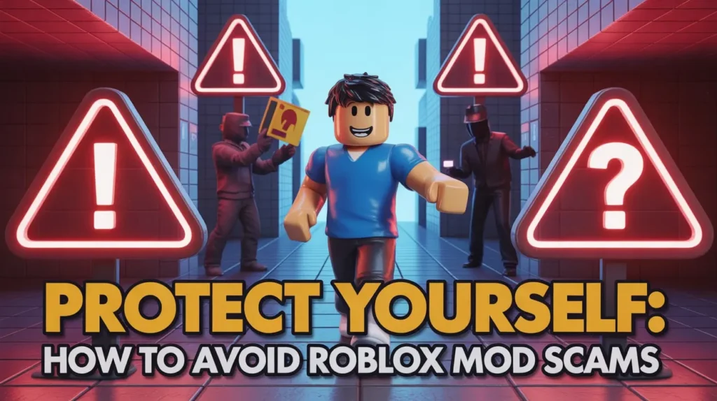  Roblox Scams avoiding poster